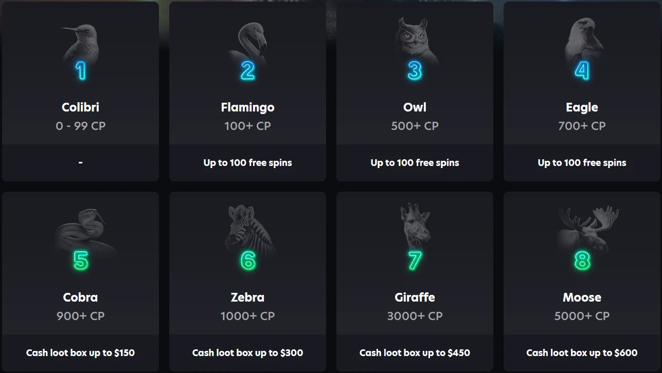 Neospin Australia VIP levels preview